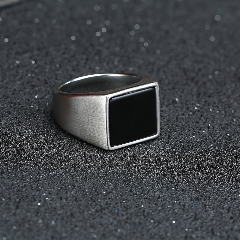 

Bague pour homme, bande en acier inoxydable, bague d', cadeau pour des pères, bijoux pour mari et père.