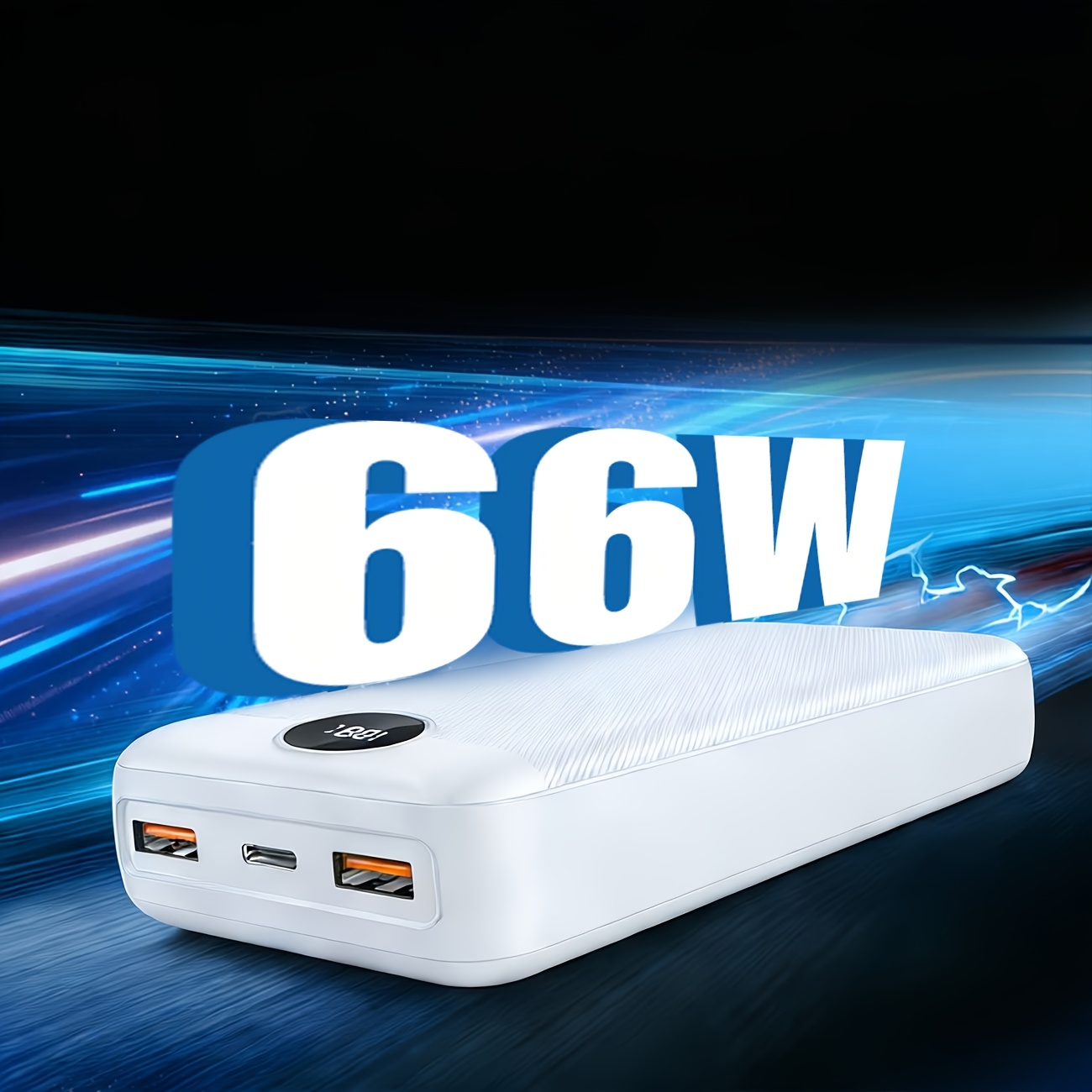 50000mah Power Bank, 66w Fast Charging Large Capacity Portable Charger, Usb-c/usb-a, Compatible With Ios And , Supports Connection Of Dual Devices, Christmas Gift