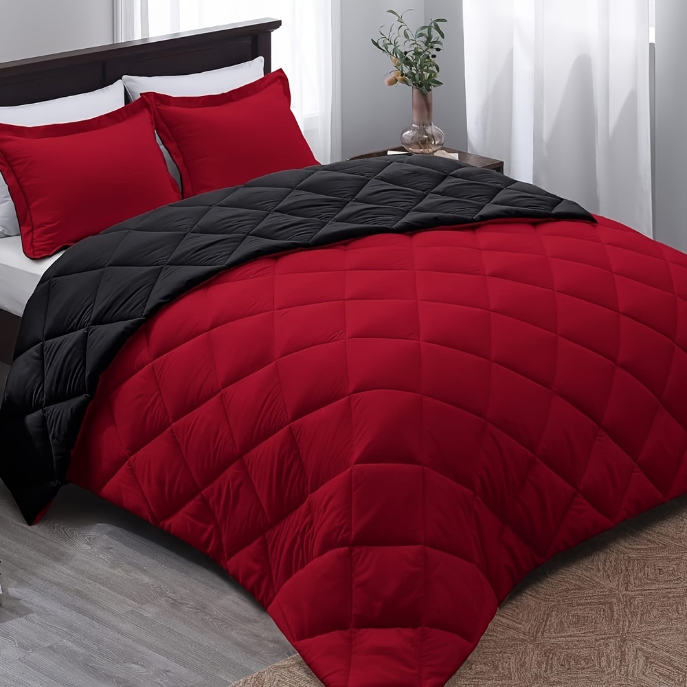 1pc Solid Quilt, Ultralight Down Alternative Bedding Quilt For , Soft Comfortable Quilt, For Bedroom