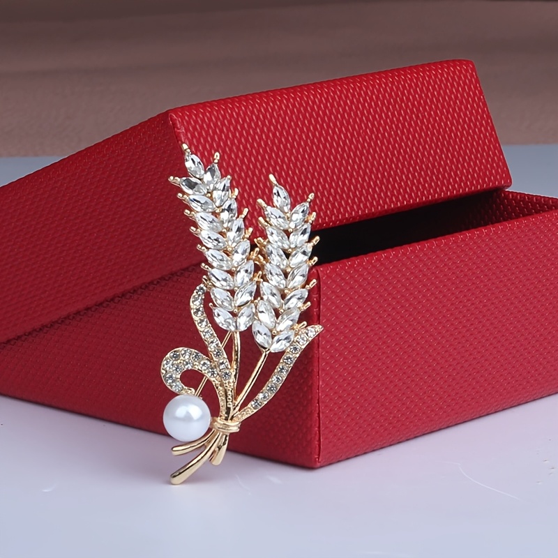 Image of Premium Wheat Ear Brooch For Women, Ideal For Autumn And Winter, Featuring A Simple Design, Spring And Summer Accessories.