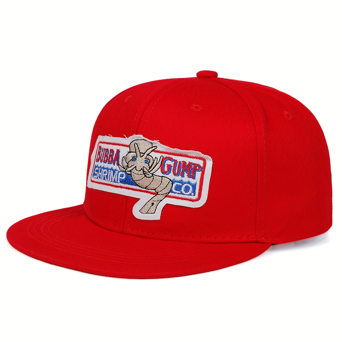 TEMU 1 Men's -inspired Shrimp Baseball Cap - Adjustable, Lightweight Polyester, Uv Protection, With Cartoon Embroidery - Ideal For Spring & Fall Outdoor Travel And Beach Parties