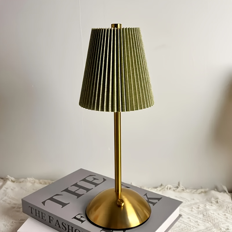 TEMU [touch-control Desk Lamp]1pcs Smart Led Reading Lamp, Portable Cordless Table Lamp, Metal Nightstand Lamp, Dimming Bedside Lamp, Long-lasting