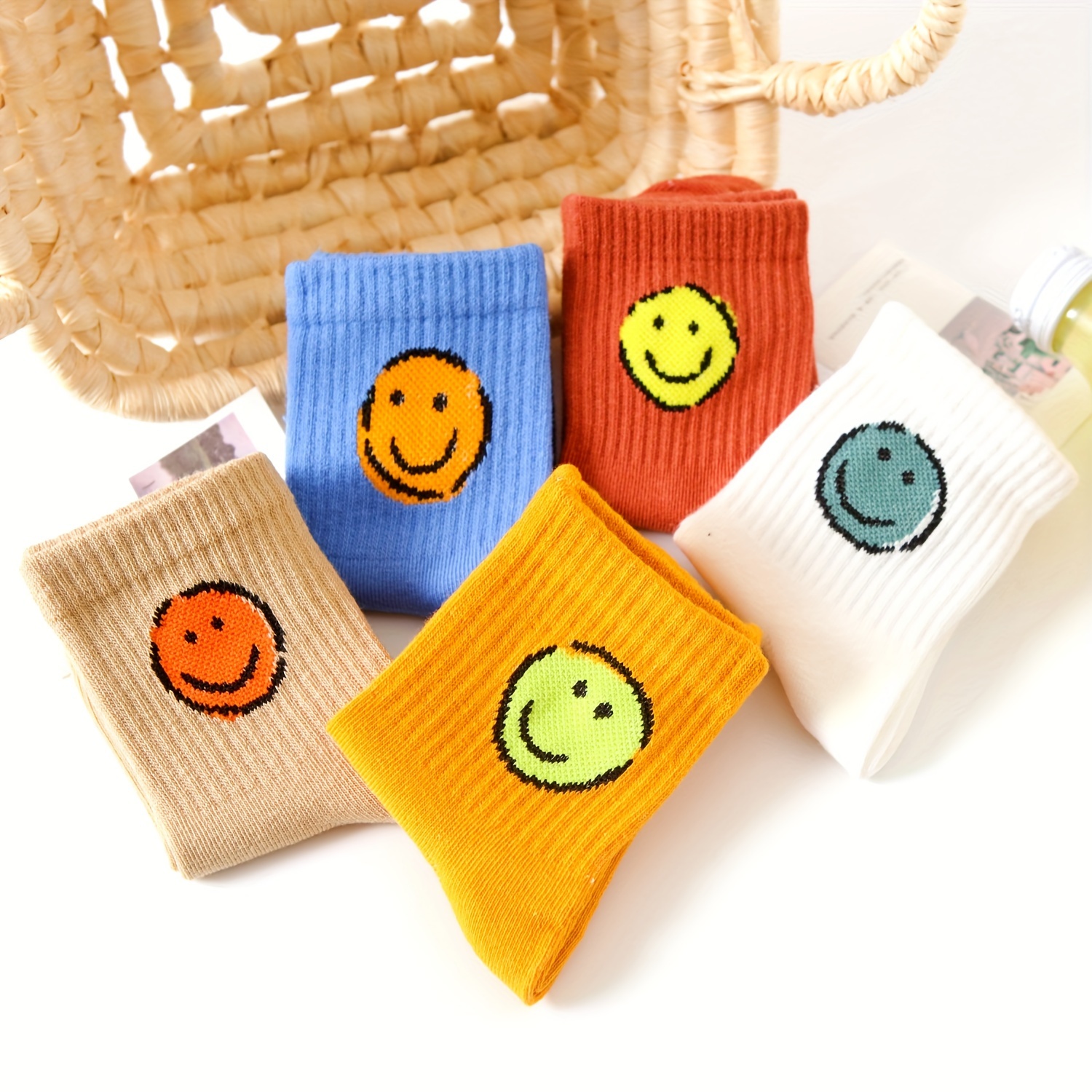 Image of 5 Pairs Pc Autumn Winter Boys Socks Children Colorful Cartoon Style Unisex Student Casual Sports Socks Cute Versatile Breathable Sweat-absorbing Gift Socks, Sweat-resistant