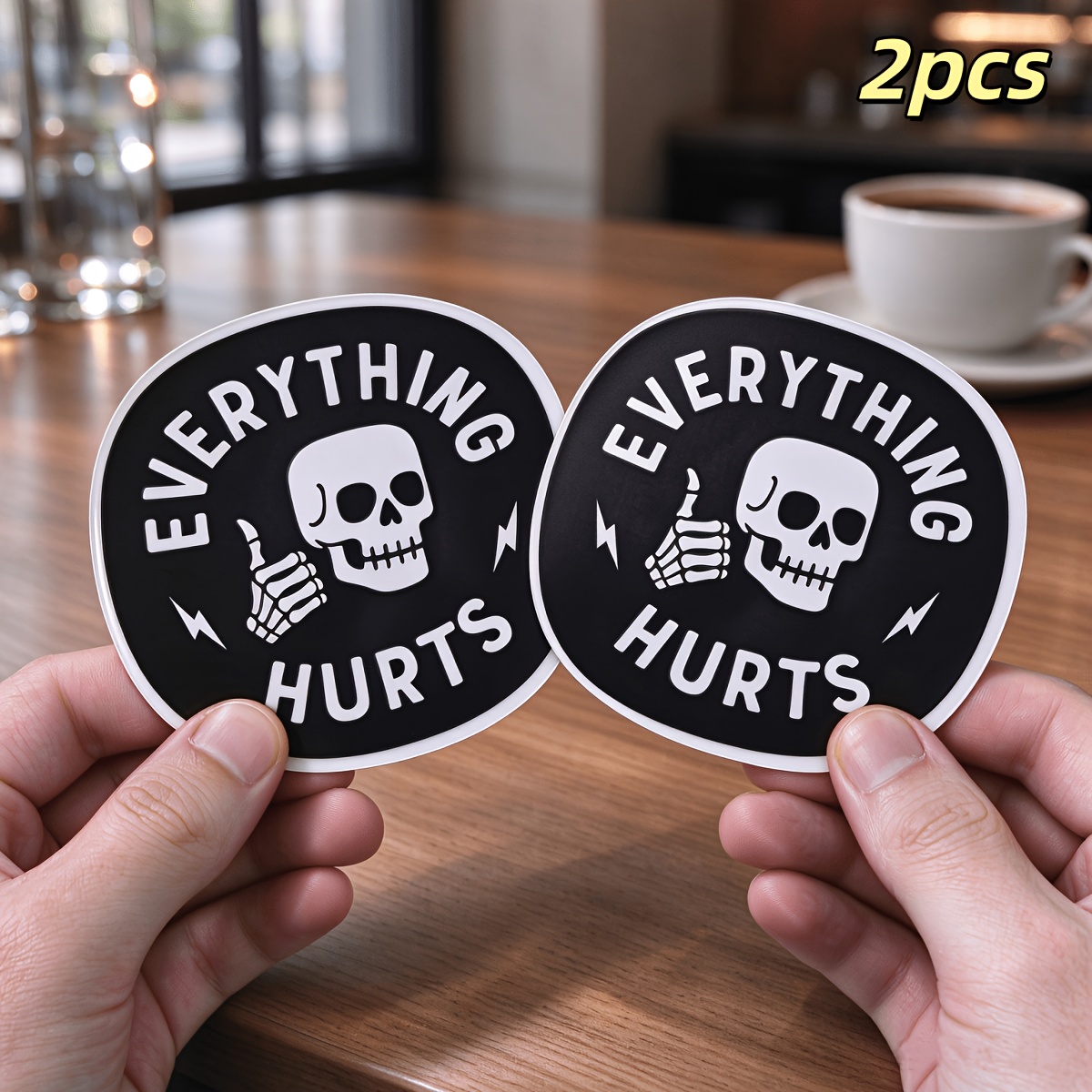 TEMU 2pcs "everything " Water Bottle Stickers, Fun Stickers, Cute Stickers, Laptop Stickers, Stickers