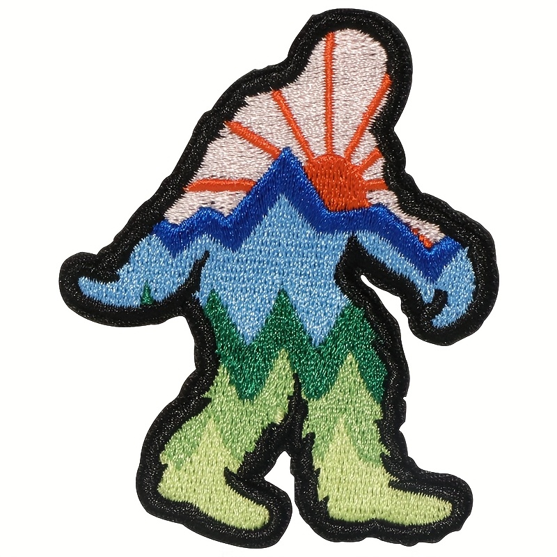 TEMU 1 Ensemble de patchs brodés colorés de 3" à appliquer avec fer à repasser ou à coudre, patchs de broderie pour vêtements de camping et dans la