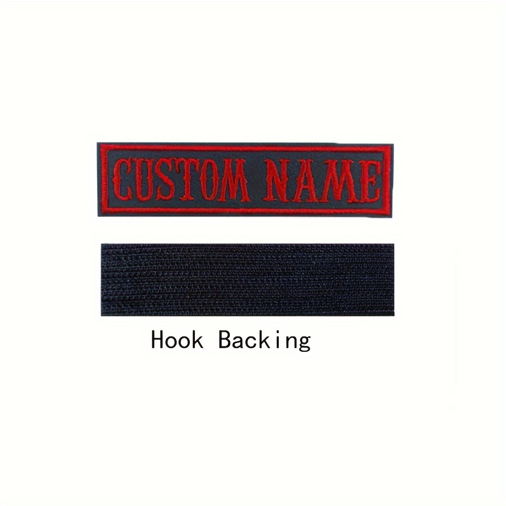 TEMU 1pc Custom Embroidery Name Patch 4x1 Inch, Personalized Iron-on Applique For Clothing And Backpacks, Solid Color Pattern With Hobby Theme