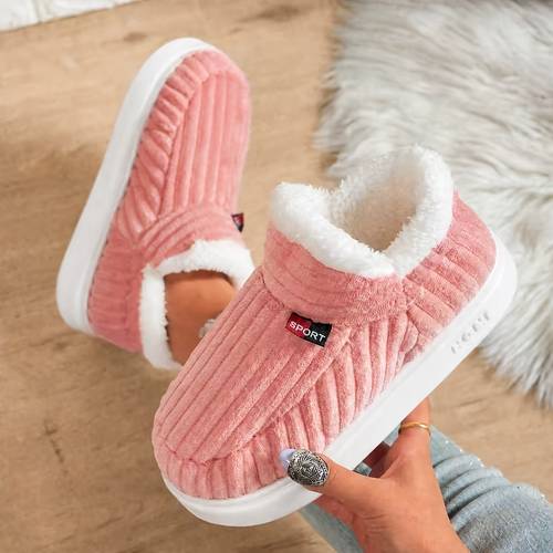 item picture thermal winter boots with thick sole upper soft sole suitable for indoor outdoor use warm hairy slippers for home tpr sole for cozy short booties women shoes