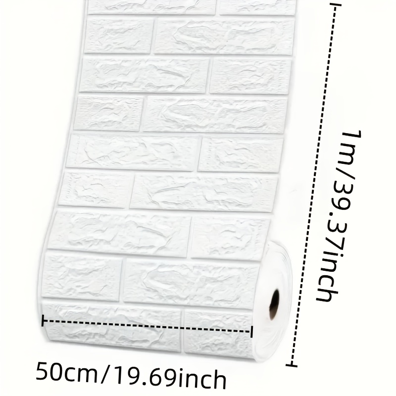 Image of Self-adhesive Wallpaper Rolls Are Here! Super Practical, Easy To Stick On Wooden Surfaces. With A Matte Effect, Used As Bedroom 3d Wall Stickers Or Foam Brick Decoration, Making Them Decals!