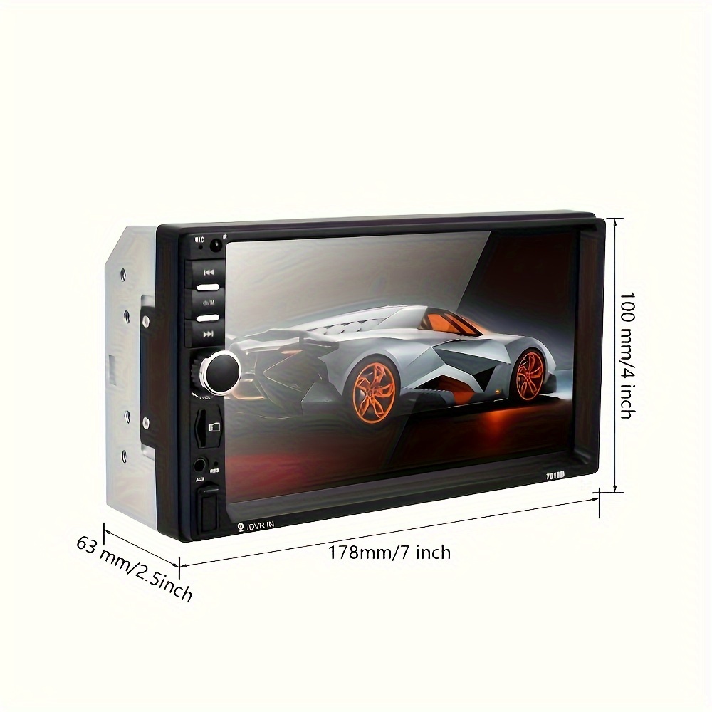 Podofo Car Stereo 2 Din Car Radio 7 Inch MP5 Player with HD Touch Screen  Digital Display Bluetooth Multimedia support USB SD Aux-in Double Din