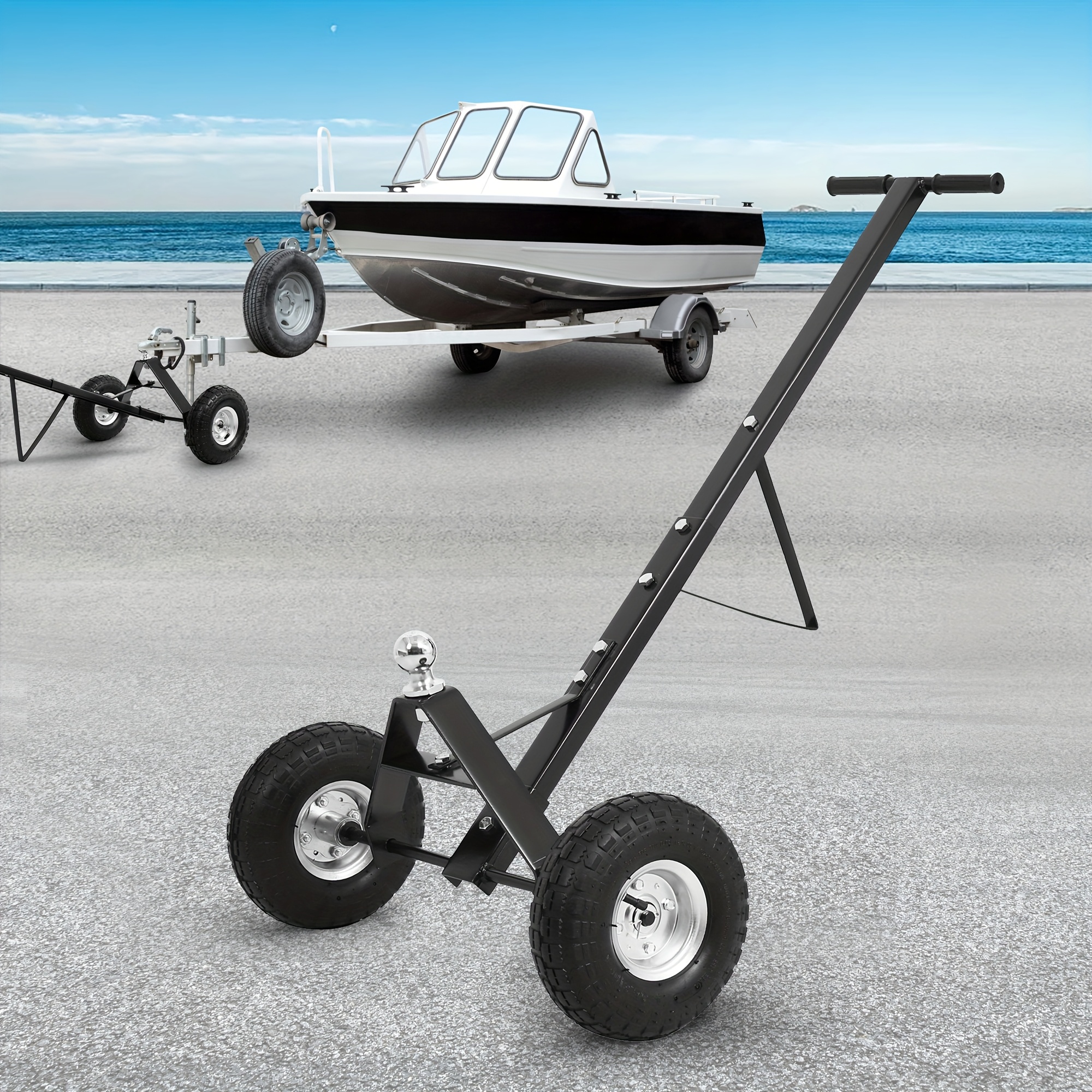 VEVOR Adjustable Trailer Dolly, 680.4 Kg Tongue Weight Capacity, 2 In 1 - Foto 8