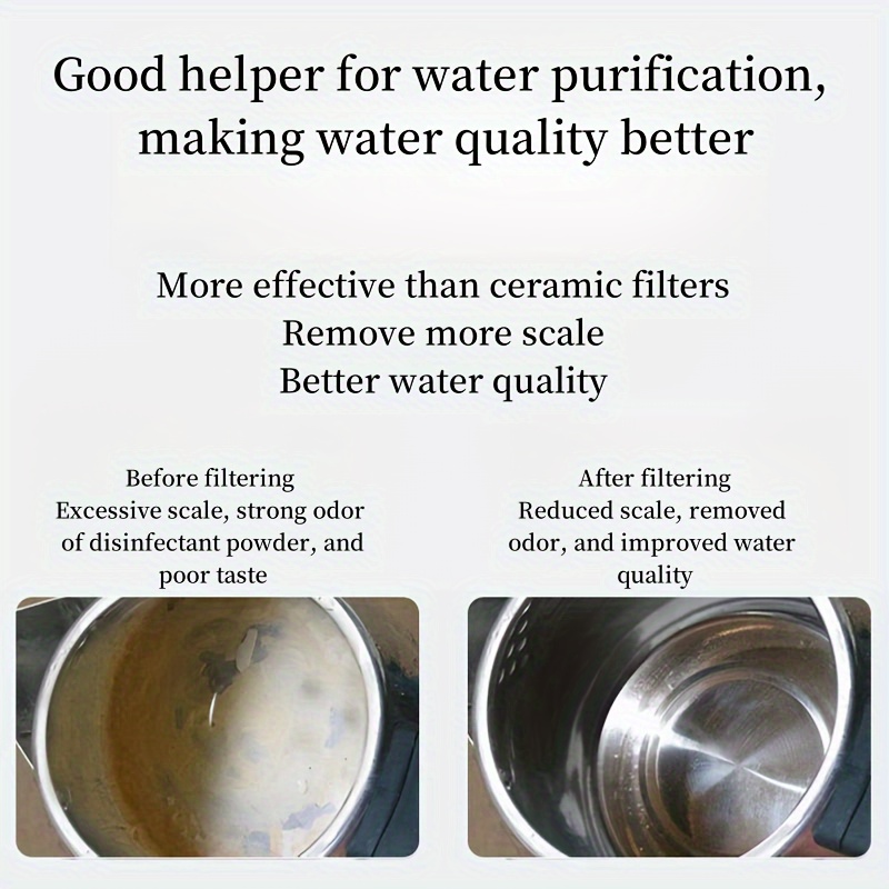 3pcs universal filter element for faucet water purifier ceramic composite multi layer filter faucet water purifier filter element specifications suitable for most faucet water purifiers reduces   chlorine scale   odors and colors details 6