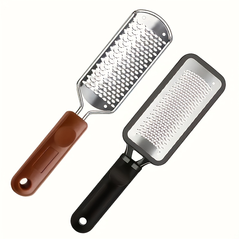 2pcs Foot Files Foot Scrubber Heel Files Pedicure Tools Remover Stainless Feet Scraper Foot Grater For Dead Skin
