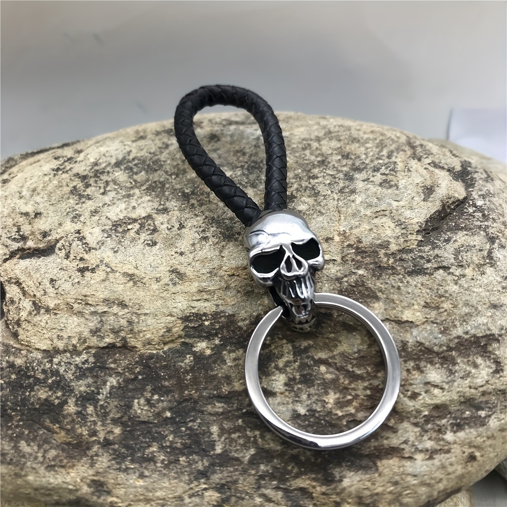 

Steel Skull Keychain For Men -