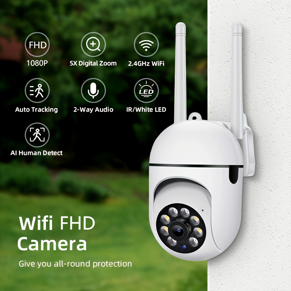 1080p security camera night vision spotlight Temu Oman