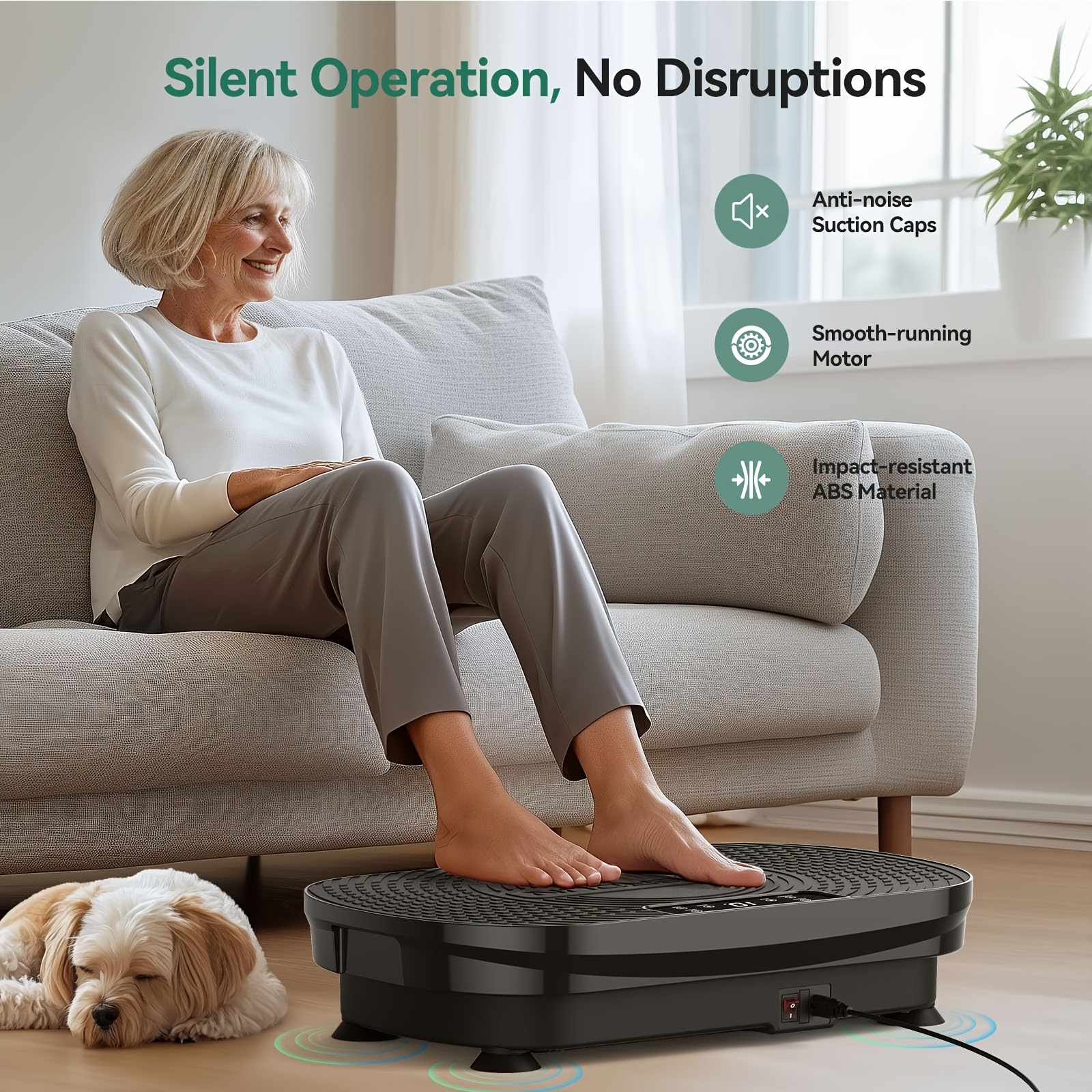 FEIERDUN Whole Body Vibration Plate - 330 LBS Capacity, Multiple Modes for Toning & Wellness, Powerful Exercise Machine, Perfect Christmas Gift for Men, Women, and Girls, Power Plate, Exercise Machine details 1