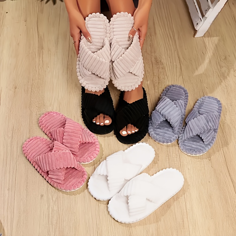Women's Sequin Slippers - Warm, Soft Indoor/Outdoor Cozy Shoes With Rubber Sole-742890