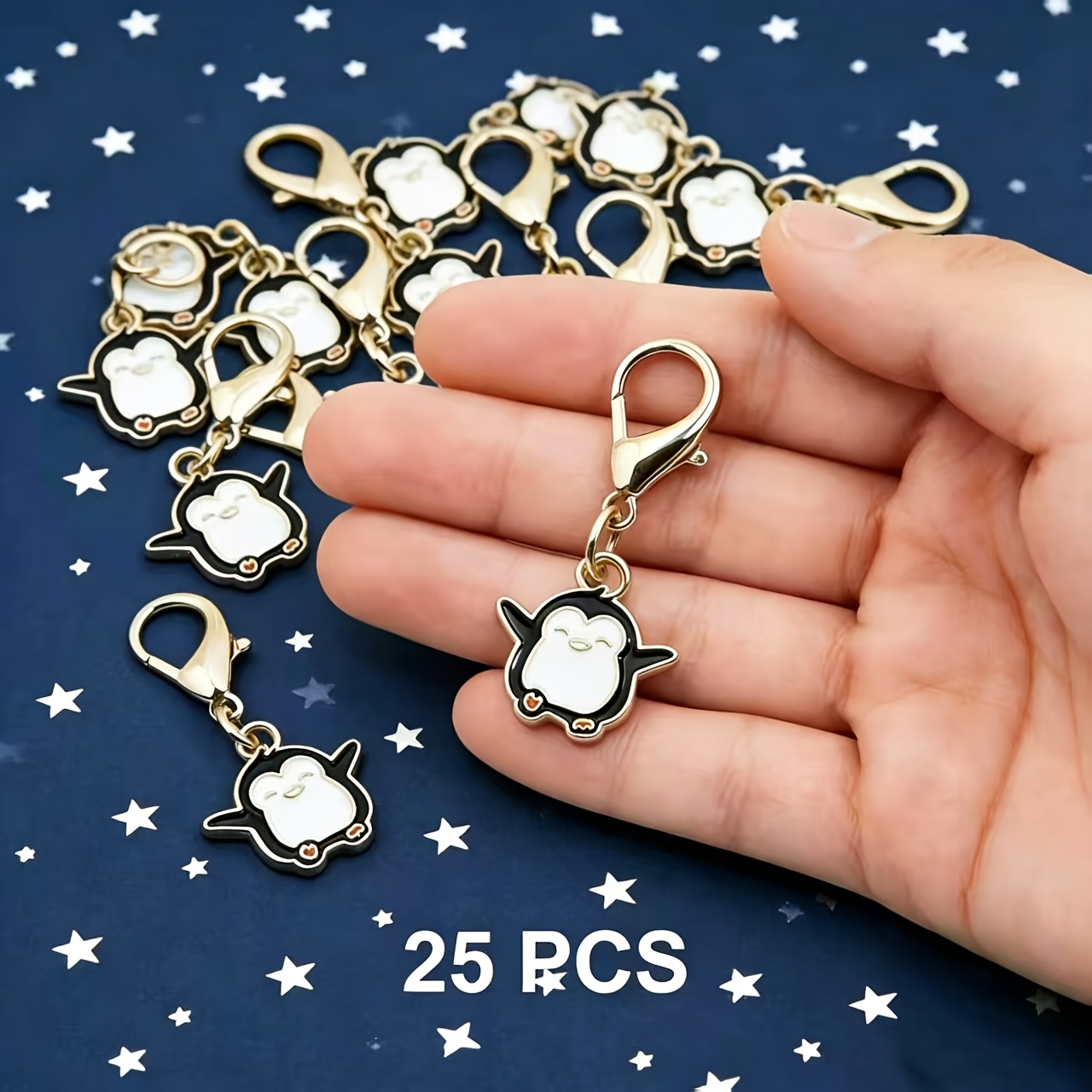 TEMU 25pcs Penguin Keychains, Exclusive Mother's Day Gift, Easter, 's Day, Bag Decorative Charms, Book Decorative Charms, Exquisite Birthday Gift,