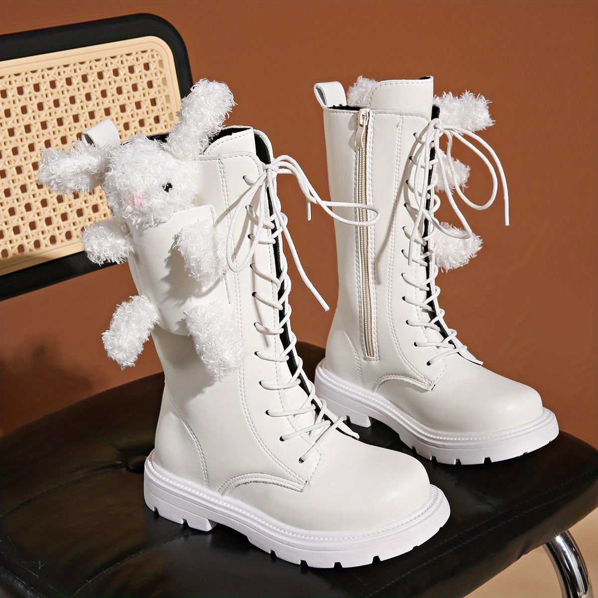 Meisjes Herfst-Winter Laarzen | Warme Lange Laarzen met Vetersluiting