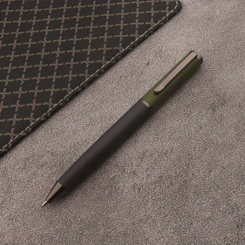 1pc, 1pc Matte Metal Round Ballpoint Pen Color-matching Metal Pen School Office Learning Supplies Tool