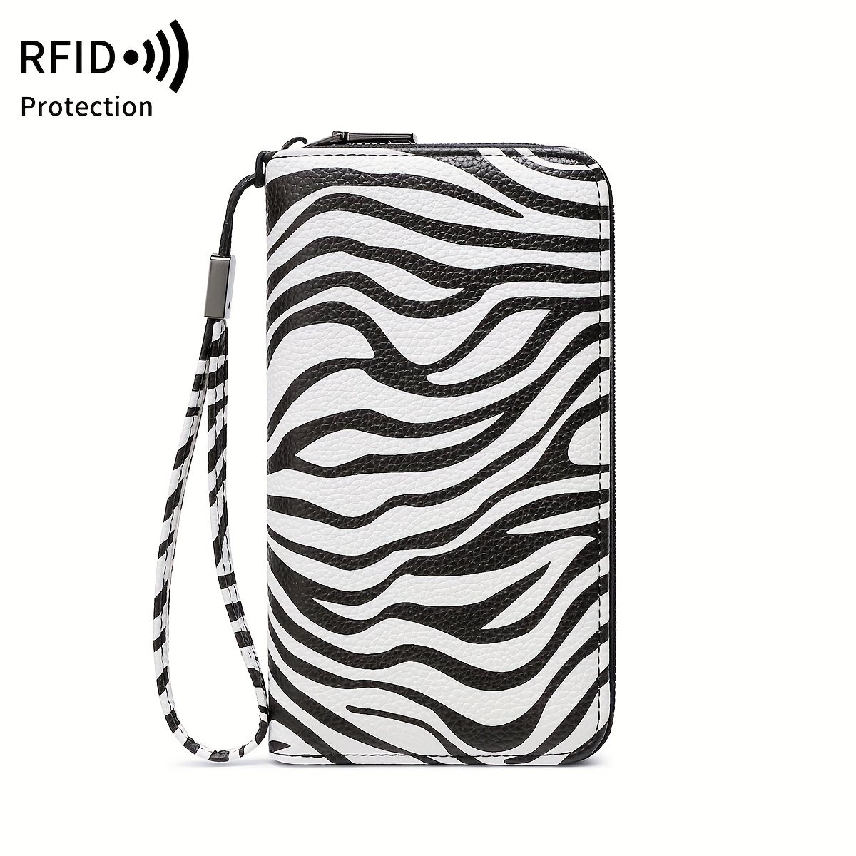 MIYIN Women's Wallet, Vintage PU Long RFID Blocking Large Capacity, 36 Card Slots & Zipper Pocket, Accordion Clutch with Wrist Strap, for Business / Credit Card Organizer