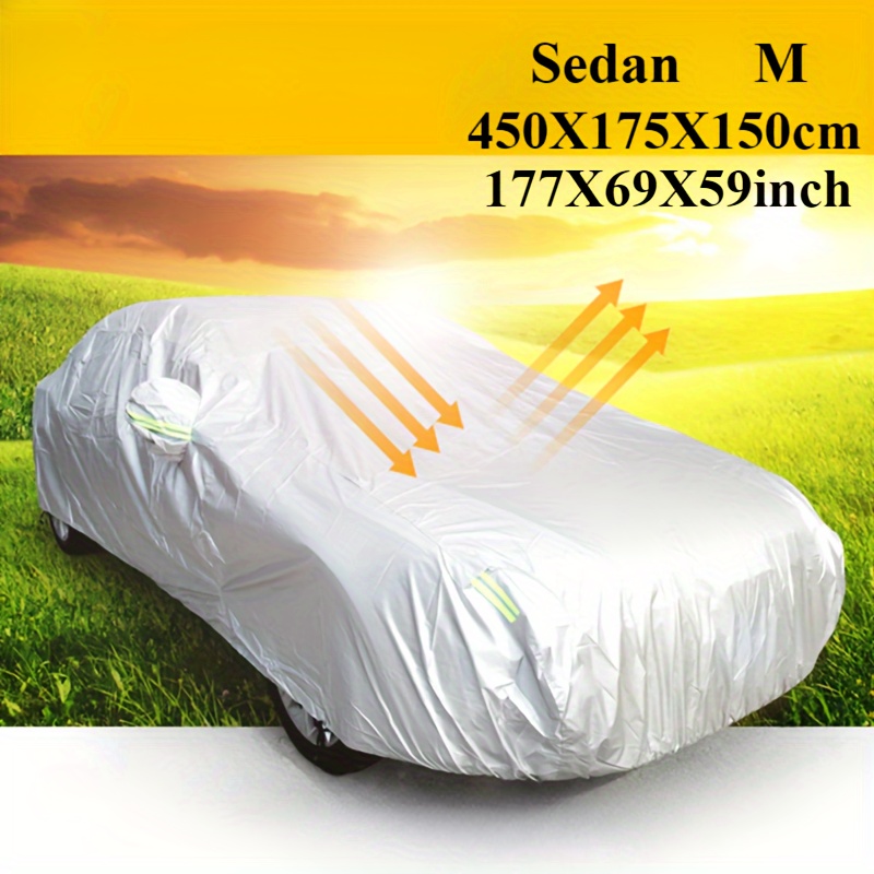 TEMU Car Cover Full Exterior Snow Cover Sunshade Dustproof Protection Cover Universal For Hatchback Sedan Suv