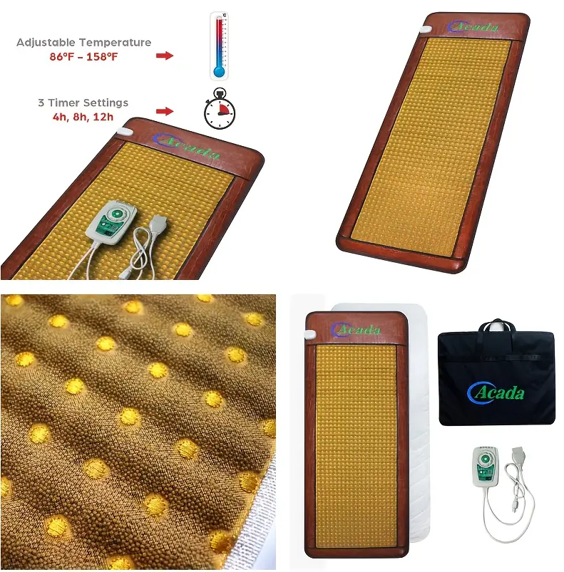 heating pad large size electric heating pad relaxation stone heating mat full body massage shut off function adjustable timer temperature Product details 1