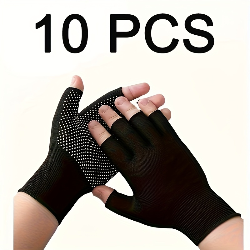 E-shop Set mit 10 leichten Handschuhen mit Punkten, geeignet für Outdoor-Radfahren, , Angeln und alltägliche Aktivitäten