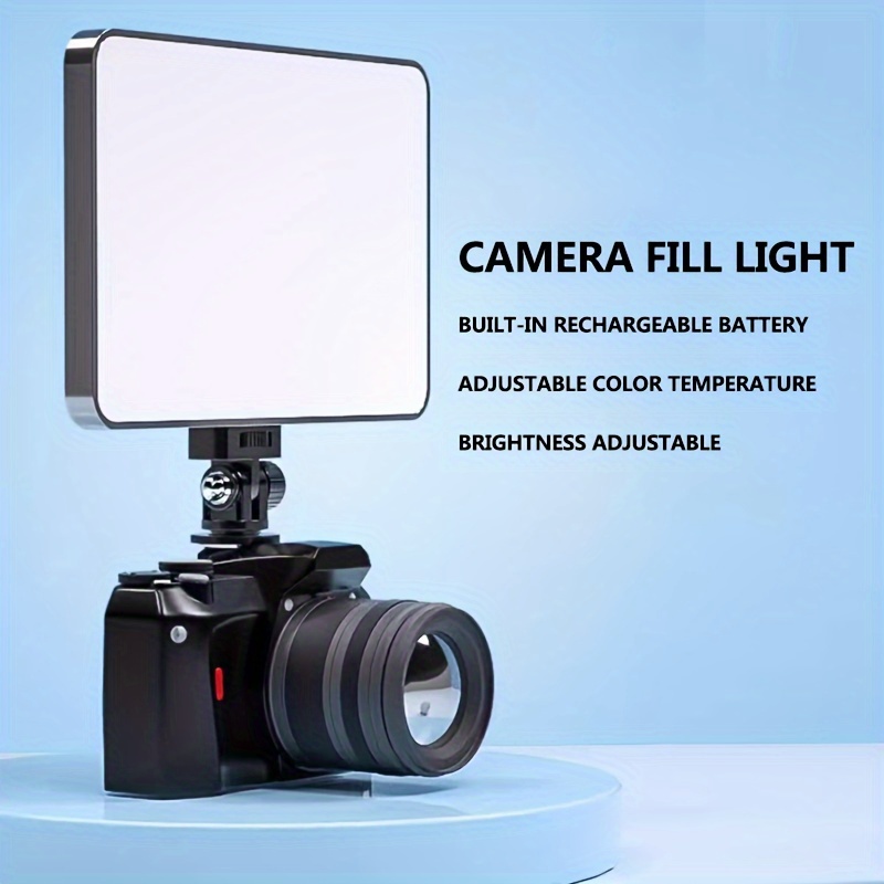 professional camera photography light with built in battery adjustable color temperature and brightness
