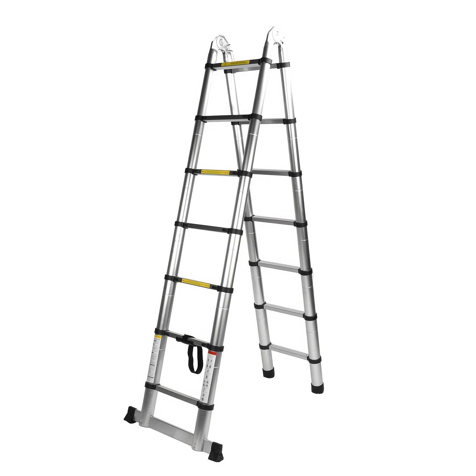 

Telescoping Ladder: 14.5 Ft Aluminum Extension Ladder Folding Compact Portable Anti-slip Collapsible Ladders For Rv Loft Roof