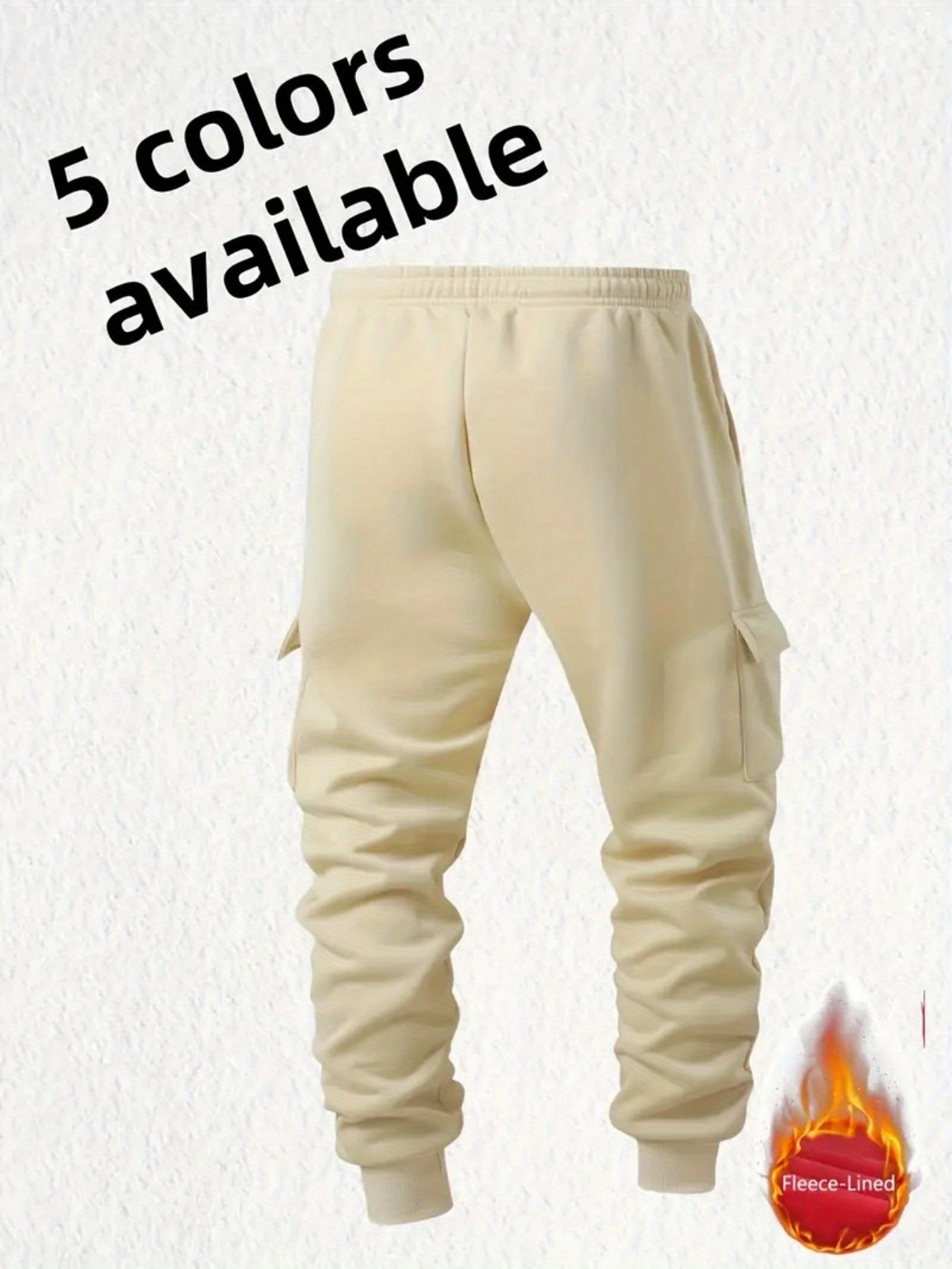 Jogger Homme Polaire Chaud Pantalon de sport long décontracté pour homme, une seule pièce, joggers de couleur unie, pantalon long élégant, pantalon de sport à cordon élastique, pantalon de couleur unie décontracté d