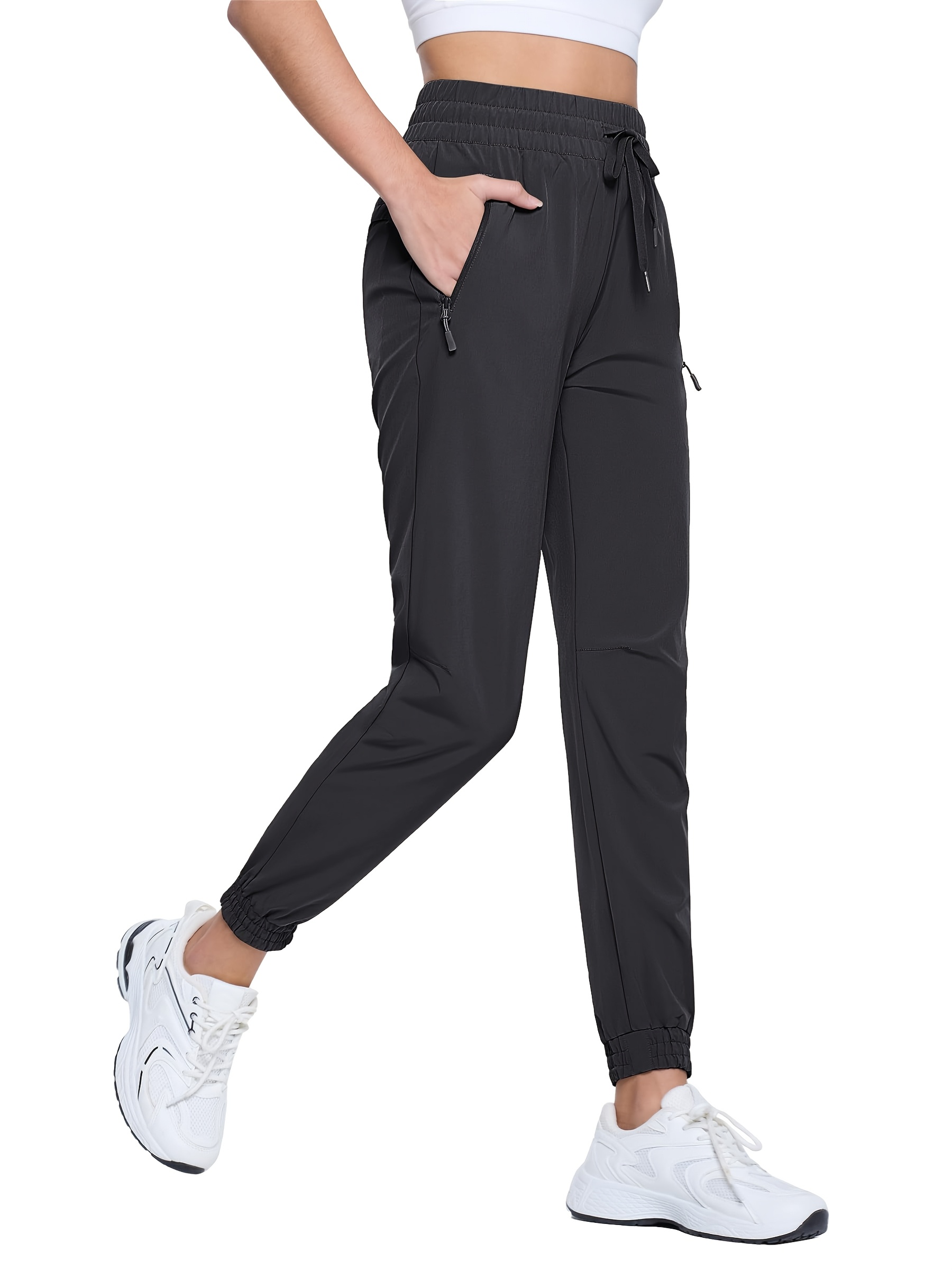 Women'S Lightweight Breathable Pants Quick Dry Joggers Travel Camping  Outdoor Sweatpants Daily Walking Shopping Casual Wear With Functional  Pockets