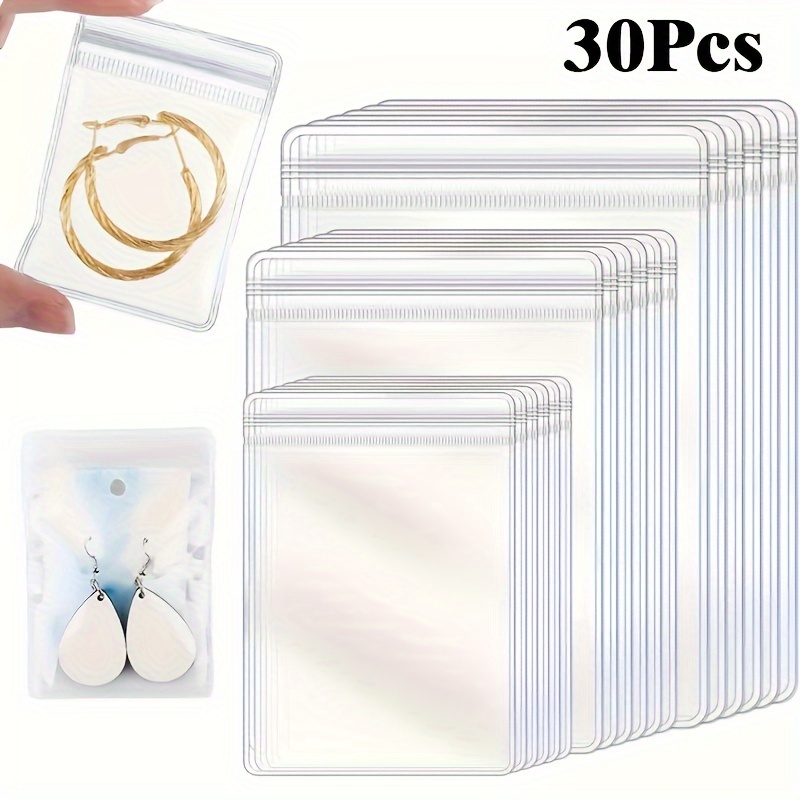 

30pcs Pvc Clear Zippered Jewelry - For , Necklaces & Bracelets - For Organizing Accessories