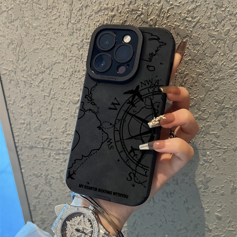 TEMU Phone Case - Suitable For Iphone 17 Pro Max/16/15/14/13/12/11 Phone Cases Faux Leather Texture, Creative & Stylish For Men And Women's Handy