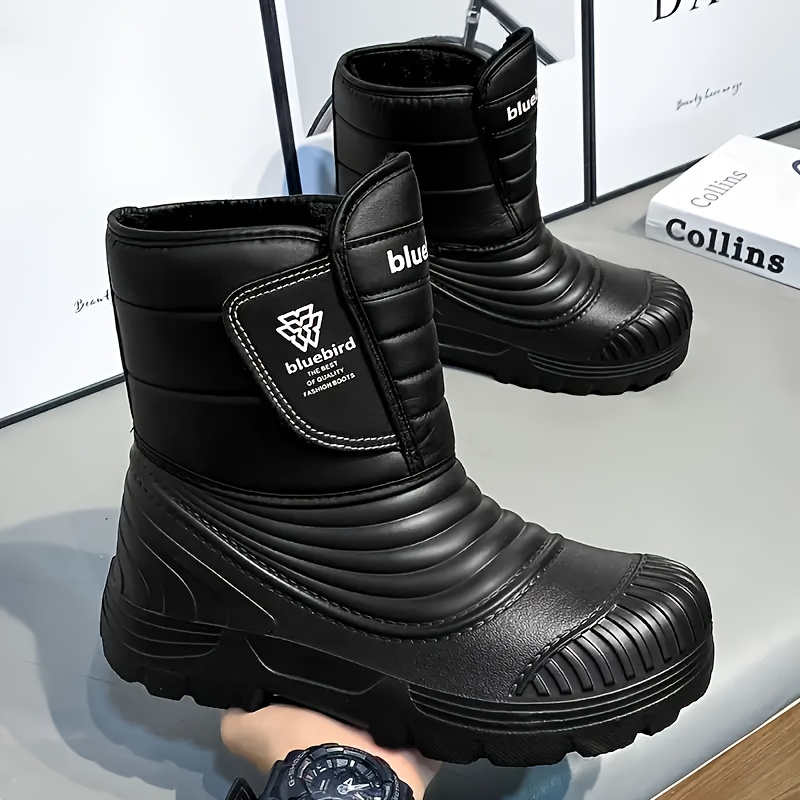 Men's Fashionable Comfortable Solid Color Snow Boots for Winter