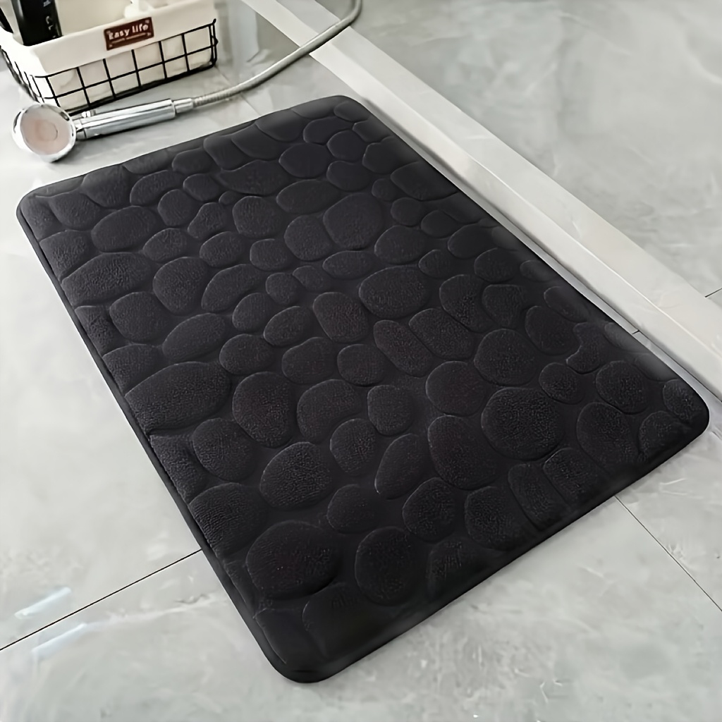 TEMU 1 pieza de tapete de baño de espuma viscoelástica de secado rápido y , alfombra de baño coral antideslizante, con reverso para comodidad .