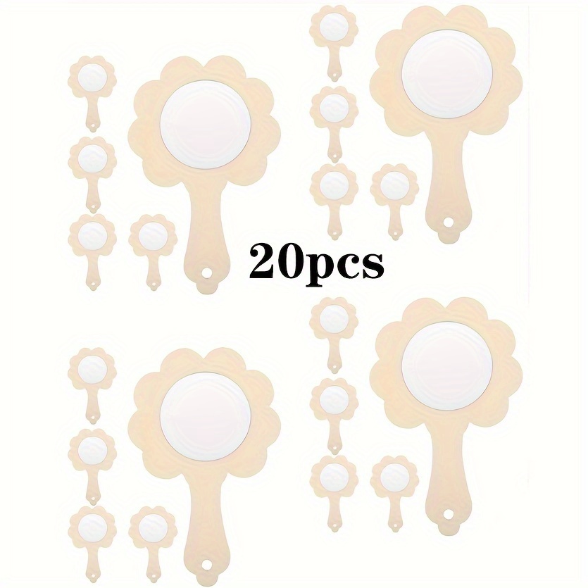 

20pcs Wooden Diy Mirrors - -painted , -mounted, , Portable & Battery-free