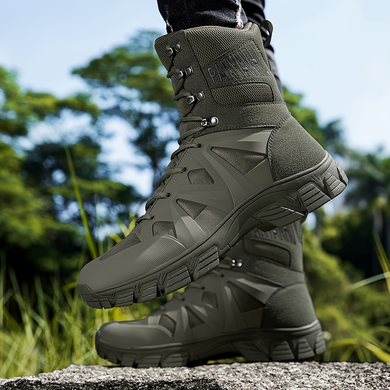 1126 Outdoor *'S Boots High-* Lace-Up for Easy Comfortable for Mud,  Grass, Jungle Hiking Use, Rou