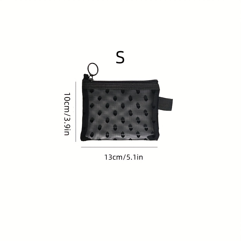 Reise-Kosmetiktasche Aus Mesh – Große Make-up-Tasche Mit Reißverschluss, Atmungsaktiv, Schwarz
