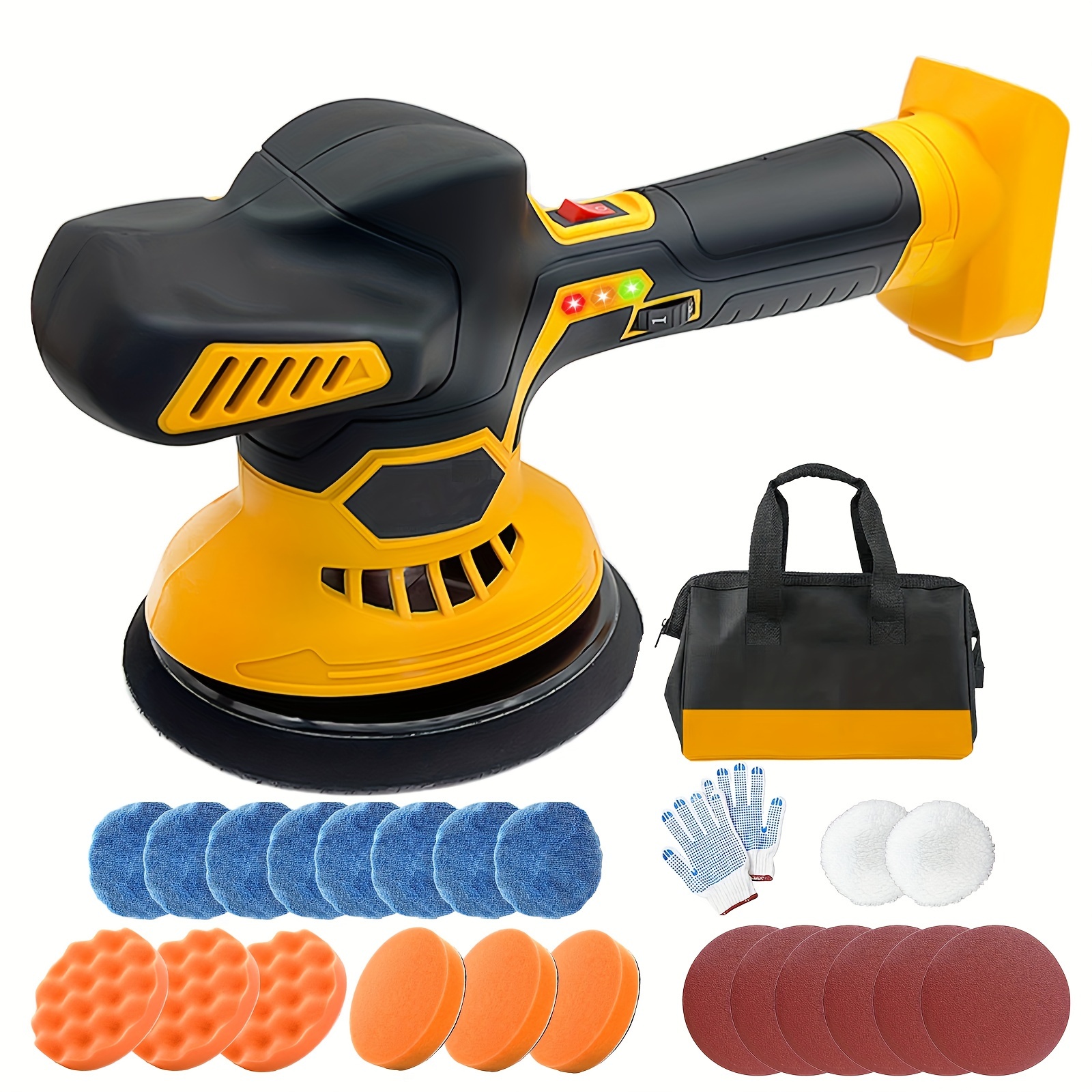 

Cordless Car Polisher With 6 To 6800rpm, For Dewalt 20v , Power Polisher For Car Detailing/ Polishing/ Waxing, On Items, Stripping Paint And Removing Rust From Metal Products. (without Battery)