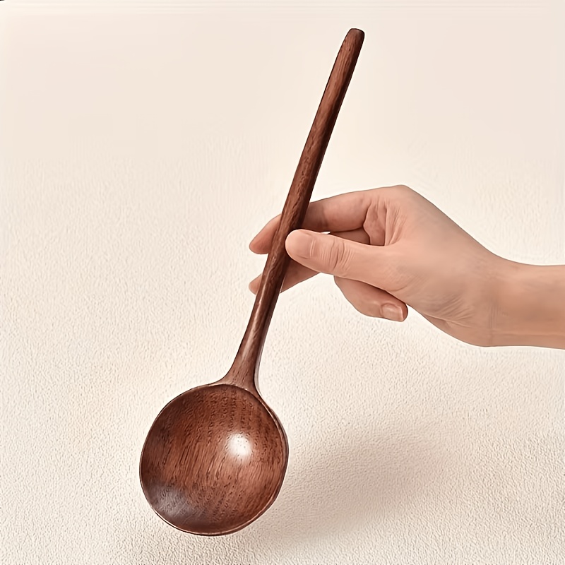 TEMU 1pc Tortoiseshell Pattern Wooden Spoon - Unique Wooden Spoon, Large Soup Spoon, Modern Kitchenware And Cultural Gift