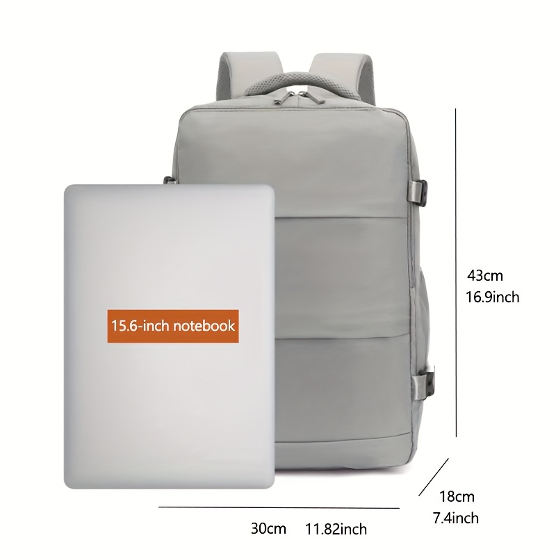 lightweight 40l airline approved travel backpack for 17 laptop compartment independent shoe storage adjustable straps multiple compartments durable polyester white travel luggage organized compartments professional luggage reinforced stitching college students Product details 1