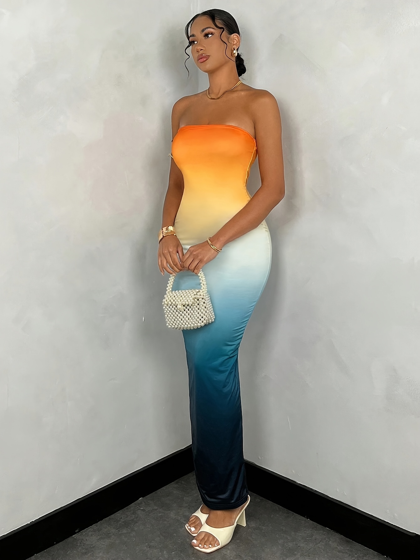 bodycon ombre dress Modest Bodycon Maxi Dress