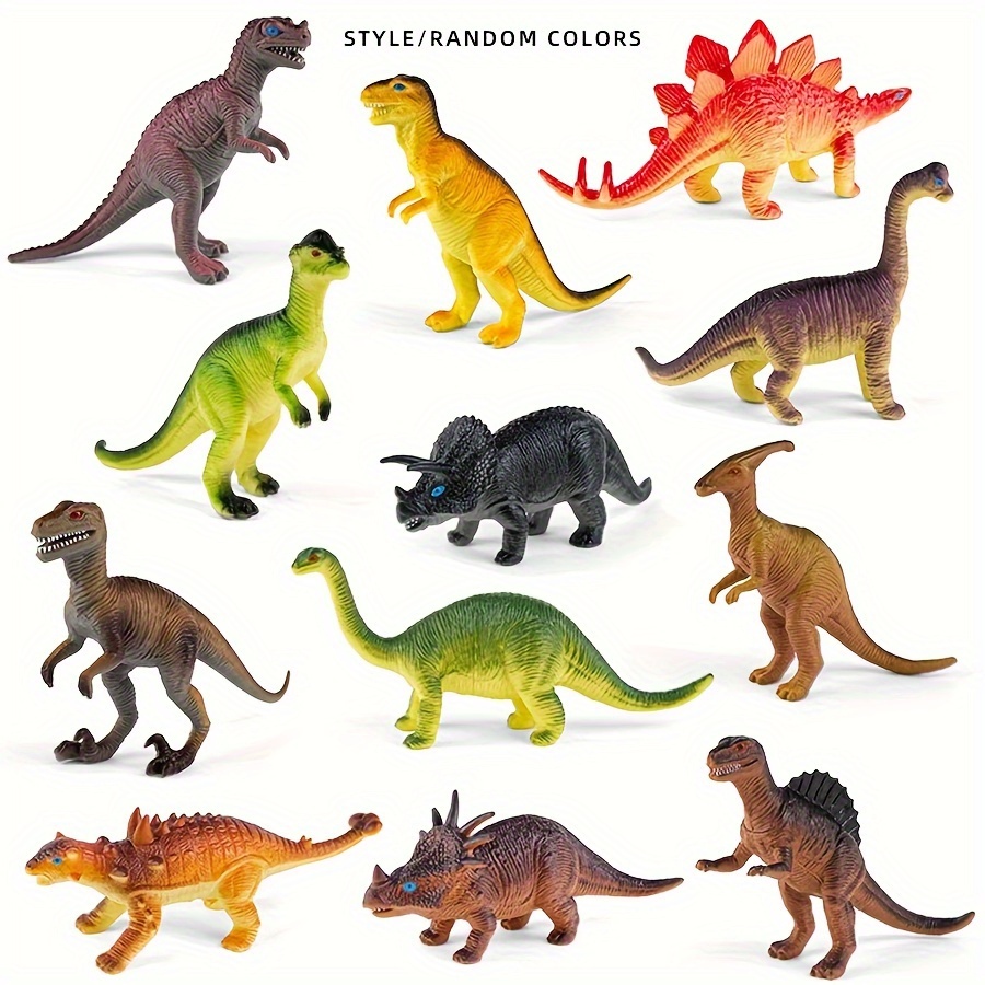 

Dinosaur Toy Model 12pcs, Dinosaur Animal Paradise, Simulation Animal Dinosaur Set, Color Random
