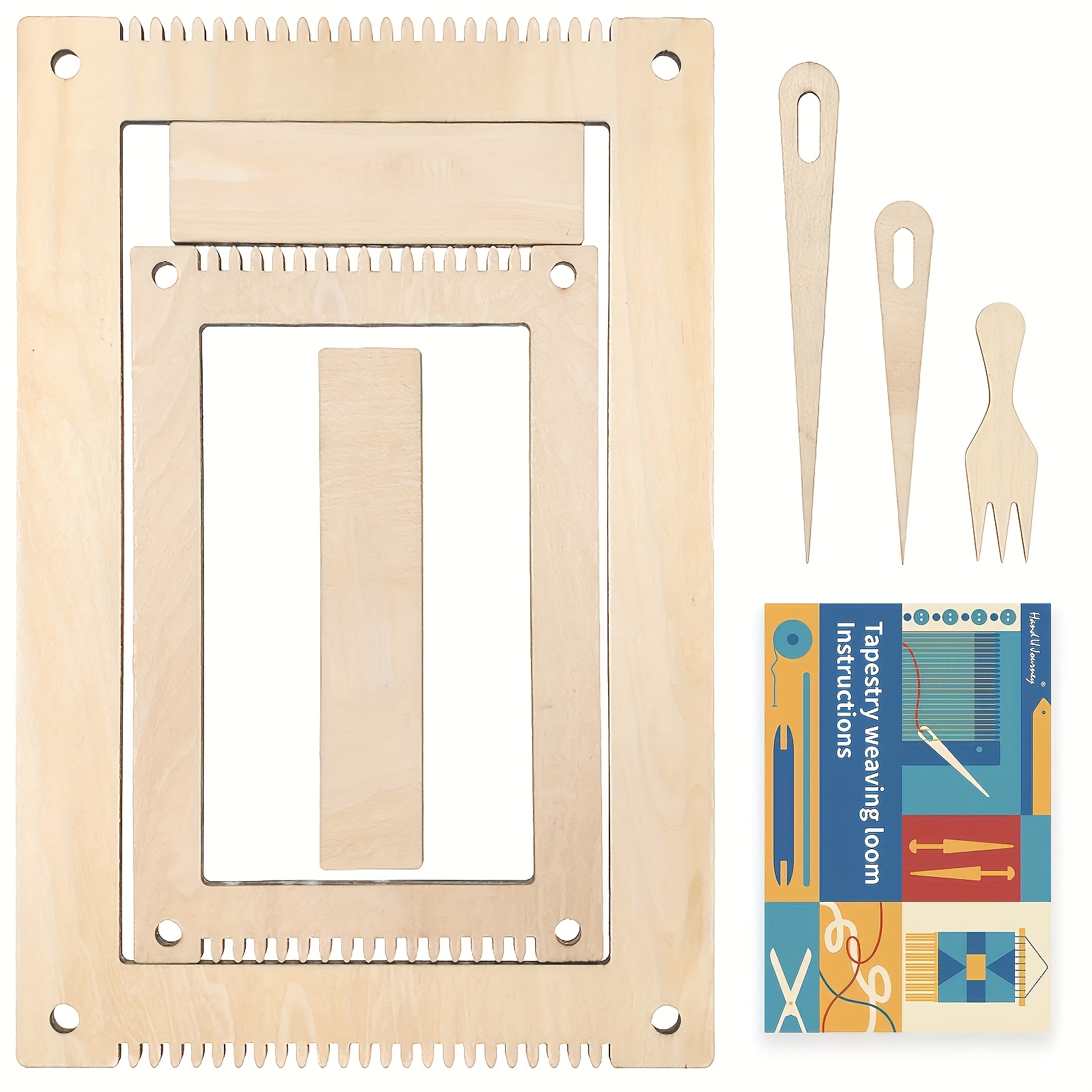 TEMU 1 Set Of 7pcs Medium Rectangular Weaving Frames, Suitable For Beginners And Knitting Enthusiasts
