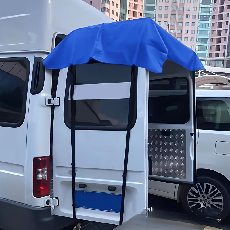

Transport Vehicle Tailgate Sunshade, Rear Barn Door Sunshade Compatible With For Volkswagen T5, Available In Blue, Green, Gray - Essential Rv Accessory