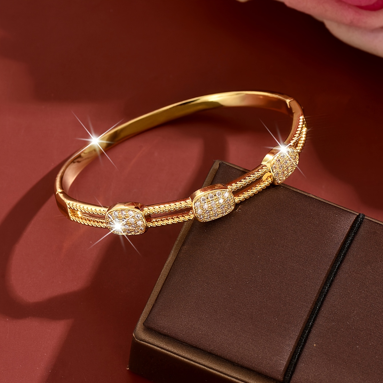 Women's Rhinestone Bracelet, French-Style Elegant Design
