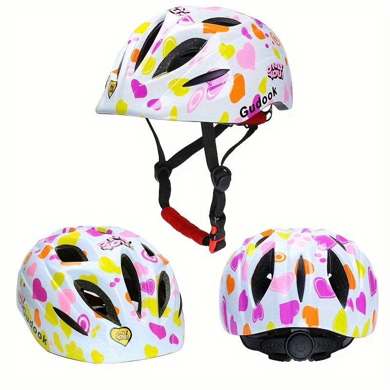 Casco de bicicleta para niños, casco deportivo para niños, conjunto de  equipo de protección para niños y niñas, casco de ciclismo con rodilleras