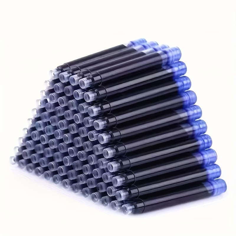 Image of 60 Ink Sacs 3.4mm Supplementary Ink Cartridges, In Black, Blue And Red Colors, Packed In Tubular Containers,suitable For Replacing Pen Tips For Writing Purposes, To School Supplies
