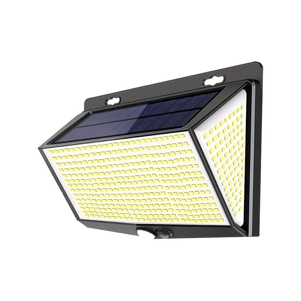TEMU 1pc 468 Led Outdoor Solar Light With Motion Sensor And 3 Lighting , Ip44 Solar Wall Light, 270° Wide Angle, Ideal For Front Doors, Courtyards,