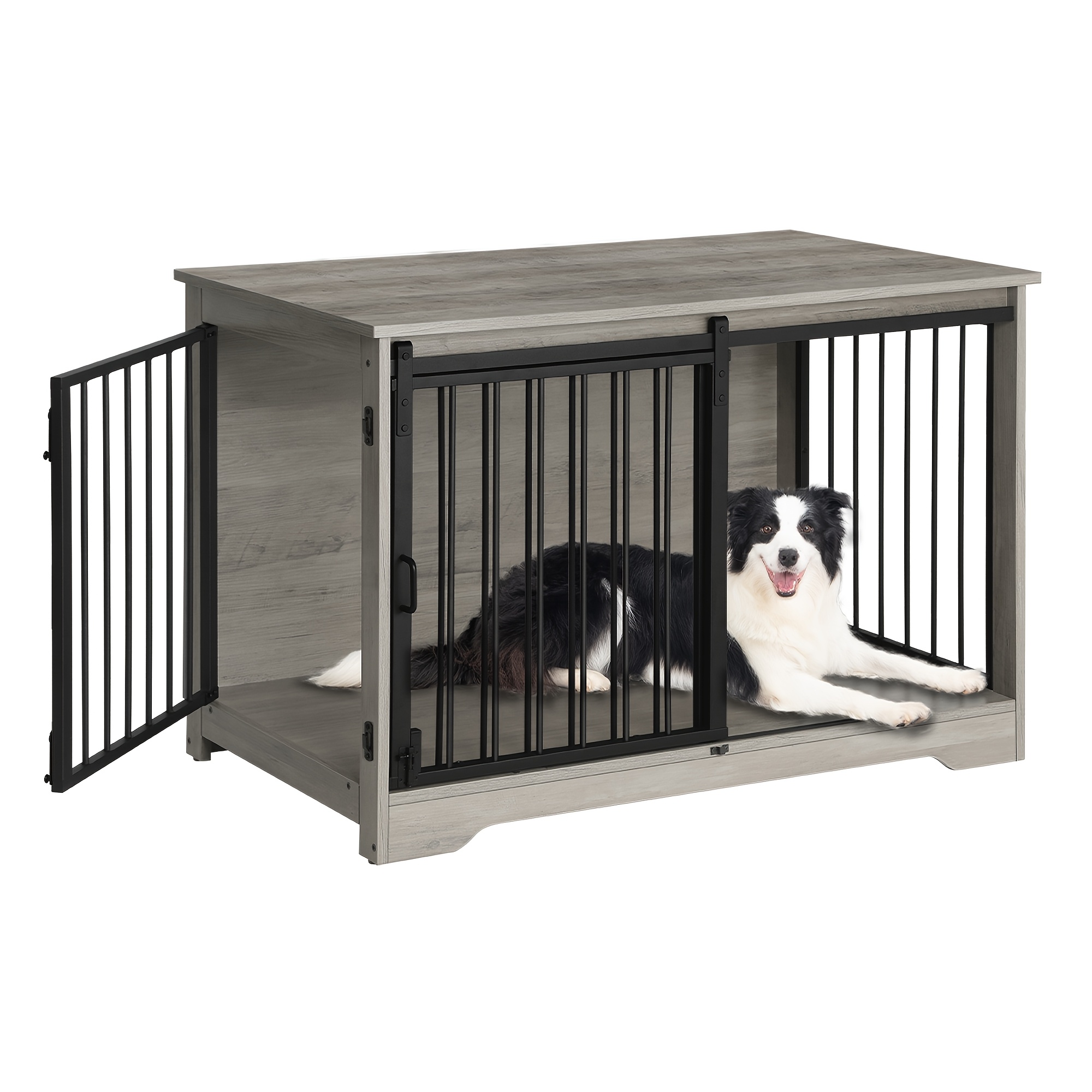 TEMU Furniture For Dog Crates, 100cm Indoor Dog Kennel With Sliding And , Contemporary , Appropriate For Small, Medium, And Large Dogs.